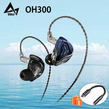 IKKO OH300 HIFI Kõrvaklapid IEMs Kõrvaklapid 32Ω 0.78 mm Dual Pin Photochromic Klaas Peakomplekt Muusika Juhtmega Kõrva Earbuds