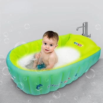 Täispuhutav Beebi Vann Kokkuklapitavad Mulli Vann Vastsündinud Paksenenud Kaasaskantav Bassein 75x50x25cm Baby Bath Accessories
