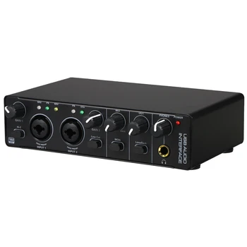 USB Audio Interface helikaart RHM 2 2 Audio Out Liides, helikaart 48V Phantom Power Podcaster Tootja