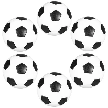 WINOMO 6tk 32mm Tabel Jalgpall Maahokikepid Asendused Mini Must ja Valge Jalgpalli Pallid