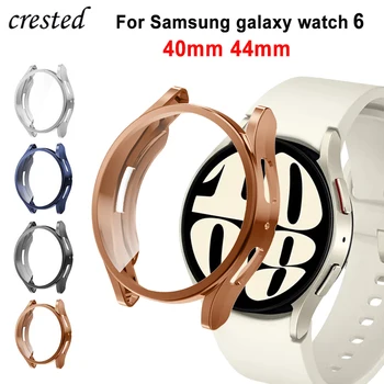 TPÜ Case for Samsung Galaxy watch 6 44mm 40mm Pinnatud Screen protector on kõik-ümber kaitseraua Shell Galaxy watch 6 40 mm, 44 mm ja kate