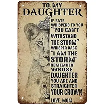 Uus Lion, et Mu Tütar Plakat Sa ei saa Taluda Torm Sosin Tagasi Olen Torm Vintage Plakat Ema Tütar Anni
