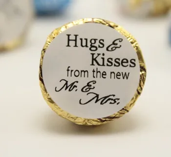 125 töö otsustad teksti kohandatud Hershey Kiss Isikliku PULM LABEL Pruut ja Grome Läikiv kallistada ja suudelda candy kleebis