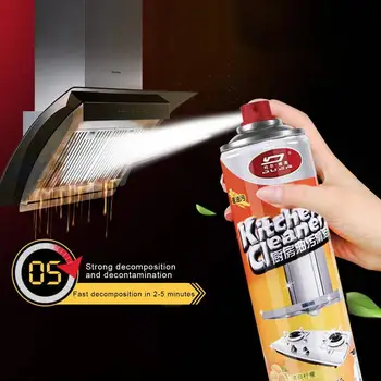500ml Köök Grease Cleaner Multi Purpose Foam Cleaner Spray Köögis Pliit Kapuuts Plaadid Määre Rooste Stain Remover Mull Spray