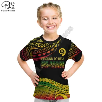 Custom Tribal Vanuatu Kid T-Särk Pround Olla Ni-Van 3D Trükitud T-Särgid Suvel Poiss, Tüdruk Liiga Tops