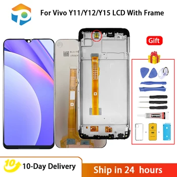5 Tk Palju LCD Ekraan VIVO Y11 Y12 LCD Ekraan Assamblee VIVO Y15 LCD Ekraan Puutetundlik Raami 6.35 Tolli
