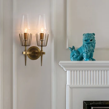 Nordic Light Luksus Klaasist Seina Lambid Post-kaasaegne Minimalistlik Tuba Loominguline Magamistuba Öö Vahekäiguga elutuba Taust Seina Lamp