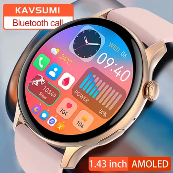 KAVSUMI Smartwatch Naiste 466*466 AMOLED 1.43