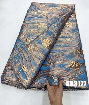 Aafrika Brocade Damast Luksuslik Jacquard Fabric 2023 Nigeeria Õie Kullakiht Pits Kleit Materjal Naiste Brocard Tissu 5 Hoovis KB3177