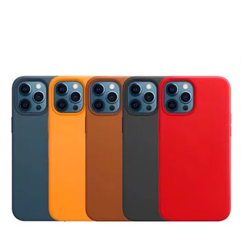 Luksus Originaal Nahast Telefon Case For iPhone 14 13 12 Pro Max 12 Mini Wireless Laadimine Magnet Kaitsta Hõlmab Koos Kasti