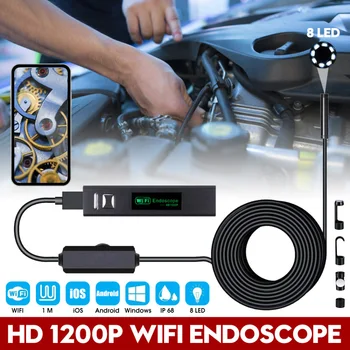 WIFI Endoscope Kaamera HD 1200P 720P 8mm Objektiiv Traadita Veekindel Mini Kontrolli Kaamera, Android, IOS Telefoni WIFI Borescope