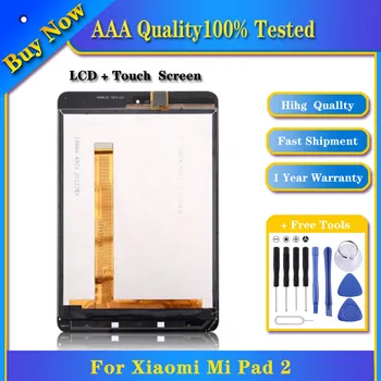 100% Testitud TFT LCD Ekraan Xiaomi Mi Pad 2 Digitizer Täis Assamblee(Must)