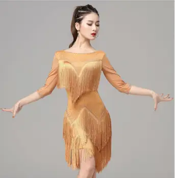 Ladina tantsu Seelik Tulemuslikkuse Kleit Naistele 2023 Uue Rumba Konkurentsi Tutt seelik