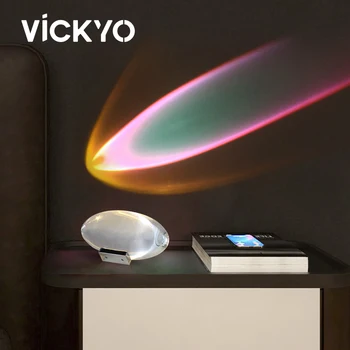VICKYO Eye of The Sky Crystal Dekoratiivsed Tabel Lamp itaalia Ingli Pisarad Päikeseloojangut Projektsioon Lamp Atmosfääri Valgus Öösel Tuled