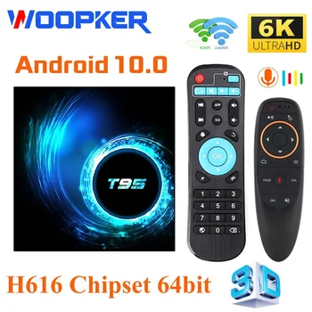 Android 10.0 TV Box T95 6K Dual Wifi 2.4 G & 5G 4GB RAM 64G 128G ROM Media Player H616 Quad Core Set Top BT 5.0