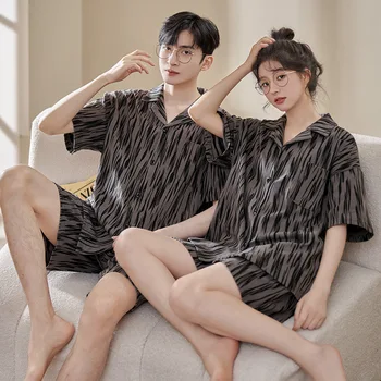 Suvine Meeste Puuvillased Pijamas Naiste Lühike Sleepwear Kampsun, Kodu Riided korea Fashion Homewear Noor Poiss, Tüdruk Pjs Siserõivad