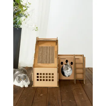 Puuri kodus suur ruum suur vaba ruumi kassiliiv villa kass puuri koos lihvimine nullist cat house kassi maja