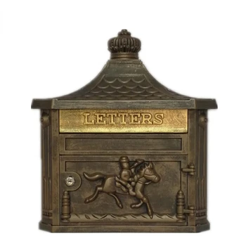 Hot müük kohandatud antiik-alumiinium letter box wall mount metallist postkasti