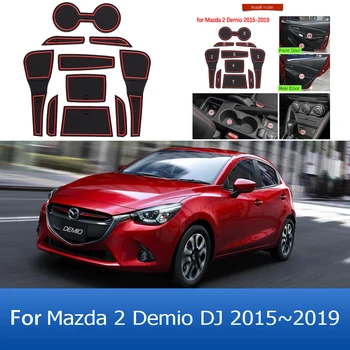 Näiteks Mazda 2 Demio DJ 2015 2016 2017 2018 2019 Anti-Slip Matt Värava Matid Cup Ukse Groove Padjad Auto Groove Matt sisustuselemendid