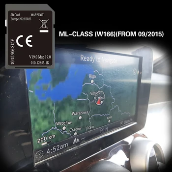 ML-KLASSI W166 ALATES 09 2015 SD Kaart Navigeerimise 32GB EUROOPA Kaardi Uuendus 2023