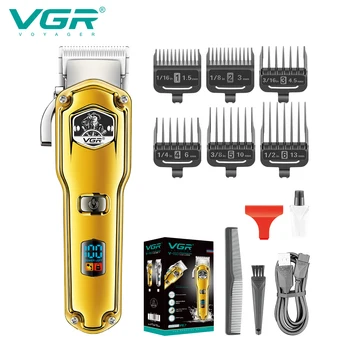 VGR Karvade Trimmer Professional Hair Clipper Metallist Juuste Lõikamise Masin, Elektrilised IPX7 Veekindel Reguleeritava Trimmer Meeste V-693