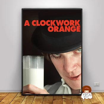 A Clockwork Orange (1971) Movie Poster Klassikaline Kunst Foto Lõuend Print Home Decor Seina Art (Raamimata)