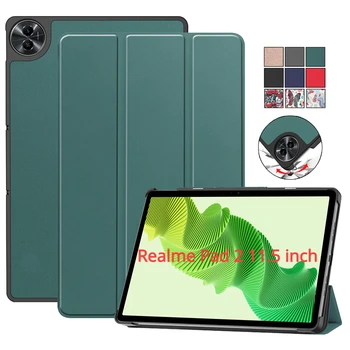 Põrutuskindel Smart Tableti puhul Realme Pad 2 11.5 tolline PU Nahk Seista Flip Case Cover