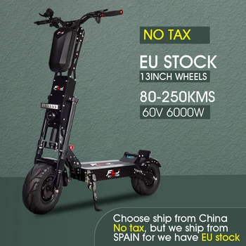 13inch 6000W Electric Bike 85km/h 90-150kms valikut Dual motor electric scooter e Bike Rasva rehvi E Roller