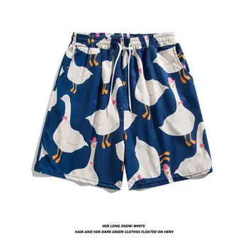S-5XL Vabaaja Street Trükitud Lühikesed Püksid Part Prindi Püksid Naised Mehed Hawaii Beach Mõõdus Mood Harujuku Püksid Paari Uus Lühike