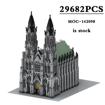 Kölni Katedraal KES-142098 Keskaegne Loss Gooti Kirik 29682 Super Raske ehitusplokk Mudel Laste jõulukinke