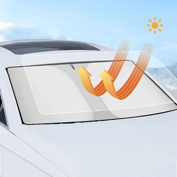 Auto Esiklaas Päikese Vari Katab Kokkupandav Akna Ees päikesesirm Kaitse Auto Kardinad Suvel UV Refletive Päikesevarju Kate