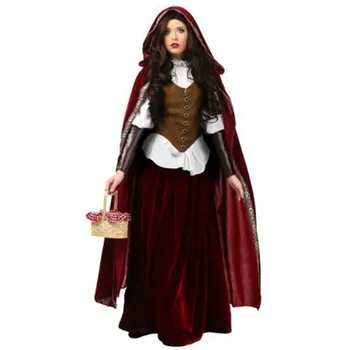 Deluxe Täiskasvanud Little Red Riding Hood Kostüüm Halloween Muinasjutu Loss, Queen Cosplay Kostüüm halloween kostüüm