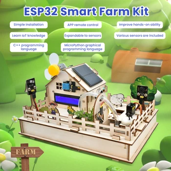 Keyestudio ESP32 Smart Talu asjade interneti stardipaketi jaoks Arduino ESP32 Jaoks Nullist 3.0 Graafiline Programmeerimine DIY Elektrooniliste Andurite Komplekt