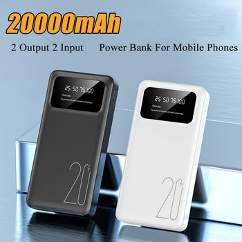 Power Bank 20000mAh Mobiiltelefoni Laadija Kaasaskantav Väline Aku Powerbank Fast Charge For iPhone 13 12 Xiaomi Mi 9 Poverbank