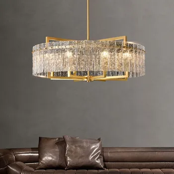 LED-Art Lühter Ripats Lamp Kaasaegne Vask Luksus Söögituba Elavad Villa Magamistuba Rippuvad Lihtne Kodus Deco Ring Inventar
