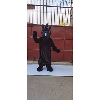 Must Hobune Maskott Kostüüm Pool Karneval Maskott Kostüüm Suure Ürituse Tulemuslikkust ja Cosplay Kostüüm