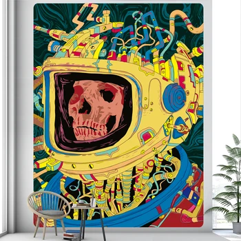 Abstraktne ruum astronaut psühhedeelne stseeni home art tapestry hipi boho tarot toas seina decor seina riputamise