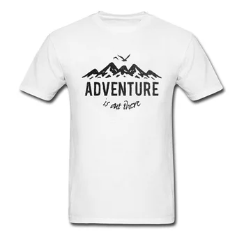 Disain Mountain Adventure T-Särk Meeste Täieliku Puuvill Loomade Lindude Tähed Prindi Meeste T-Särk Tulevad Seiklus Suvel Tops Tees