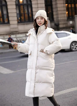 2023 uus naiste puuvillane polsterdatud talve mantel Naiste keskel pikk versioon parka soe paks mantel multi-funktsionaalne mood kapuutsiga mantel