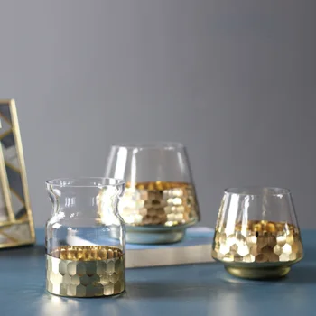 Kaasaegne Minimalistlik ja Luksuslik Kuld Kärgstruktuuri Klaas Õli Lamp Tabel, Vaas Kaunistamiseks, Kodu Kaunistamiseks, Loominguline Pehme Sisustus