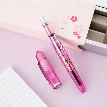 Algne Platinum Pgb-3000a Sakura Limited Edition Tutvustamise Fountain pen Seeria Läbipaistev Kristall, Roosa Kirjalikult Kingitus