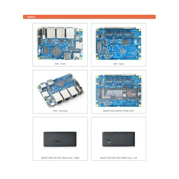 Eest NanoPi R5S 2GB Development Board+Metall Juhul 8G MAGISTRIKURSUSE Rockchip RK3568 1Gbps Ethernet Pordid Toetavad NVME PCIe