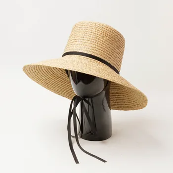 202301-HH5040C dropshippping kaasaegne stiilne suvel käsitöö raffia muru lady päikesevarju puhkus päikese ühise põllumajanduspoliitika naiste vabaaja müts