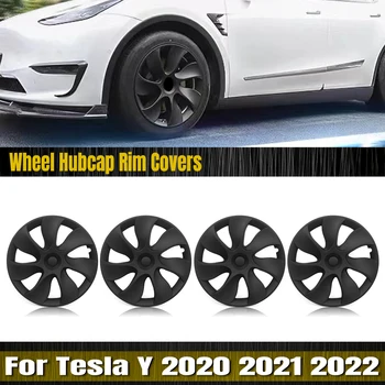 4tk/set 19 Tolline Matt Must Hub Cap Velje Kaas Tesla Model Y 2020 2021 2022 2023 19