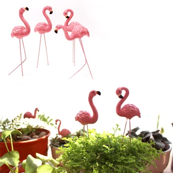 4tk/set Flamingo Vaik Käsitöö Micro Maastiku DIY Haljastus Tarvikud Haldjas Aia Kaunistamiseks Tüdruk Kingitus