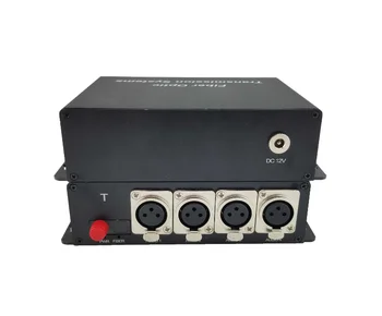 ho-link fiiberoptiliste seadmete XLR Tasakaal 4 x edasi-Audio Converter Fiber Converter ertender