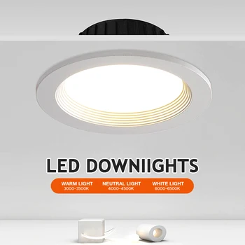 Juhitava LED Allvalgusti Süvistatavad Lae Lamp 7W 10W 12W 15W Tähelepanu keskpunktis Alumiinium Spot Led 220V 110V Sise-Toaline Köök