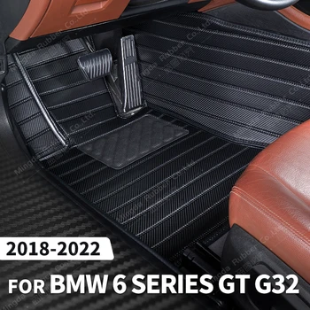 Custom süsinikkiu stiilis põrandamatid BMW 6 Seeria GT siin g32 2018-2022 19 20 21 Suu Vaip Katte Auto Interjööri Aksessuaarid