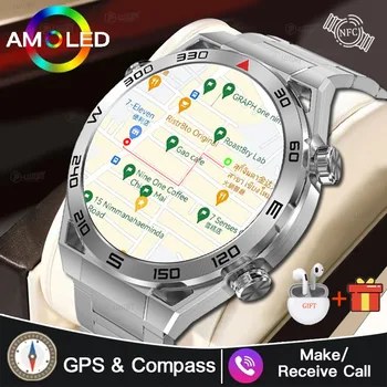 P-LUKSUS 2023 NFC Smart Watch Mehed AMOLED 454*454HD Ekraanile Südame Löögisageduse Bluetooth Kõne IP68 Veekindel SmartWatch Jaoks Huawei Xiaomi