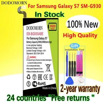 DODOMORN EB-BG930ABE Aku Samsung Galaxy S7 SM-G930F G930FD G930 G930A G930V/T G930FD G9300 Telefon+Tracking Number